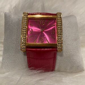 Joan Rivers Pink and Gold Crystal Women's Watch